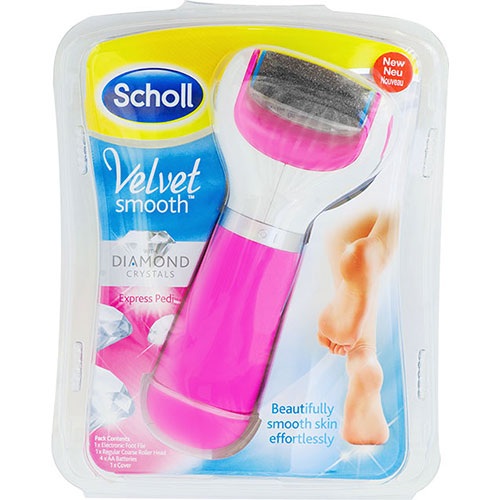 Dr. Scholl Velvet Smooth Extra Coarse Ηλεκτρική Λίμα με Κρυστάλλους Διαμαντιών Ροζ Για Ιδιαίτερα Σκληρό Δέρμα