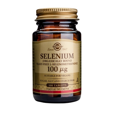 Solgar Selenium 100μg Συμπλήρωμα Διατροφής Κατάλληλο για τη Προστασία Από Καρδιακές & Εκφυλιστικές Παθήσεις 100tabs