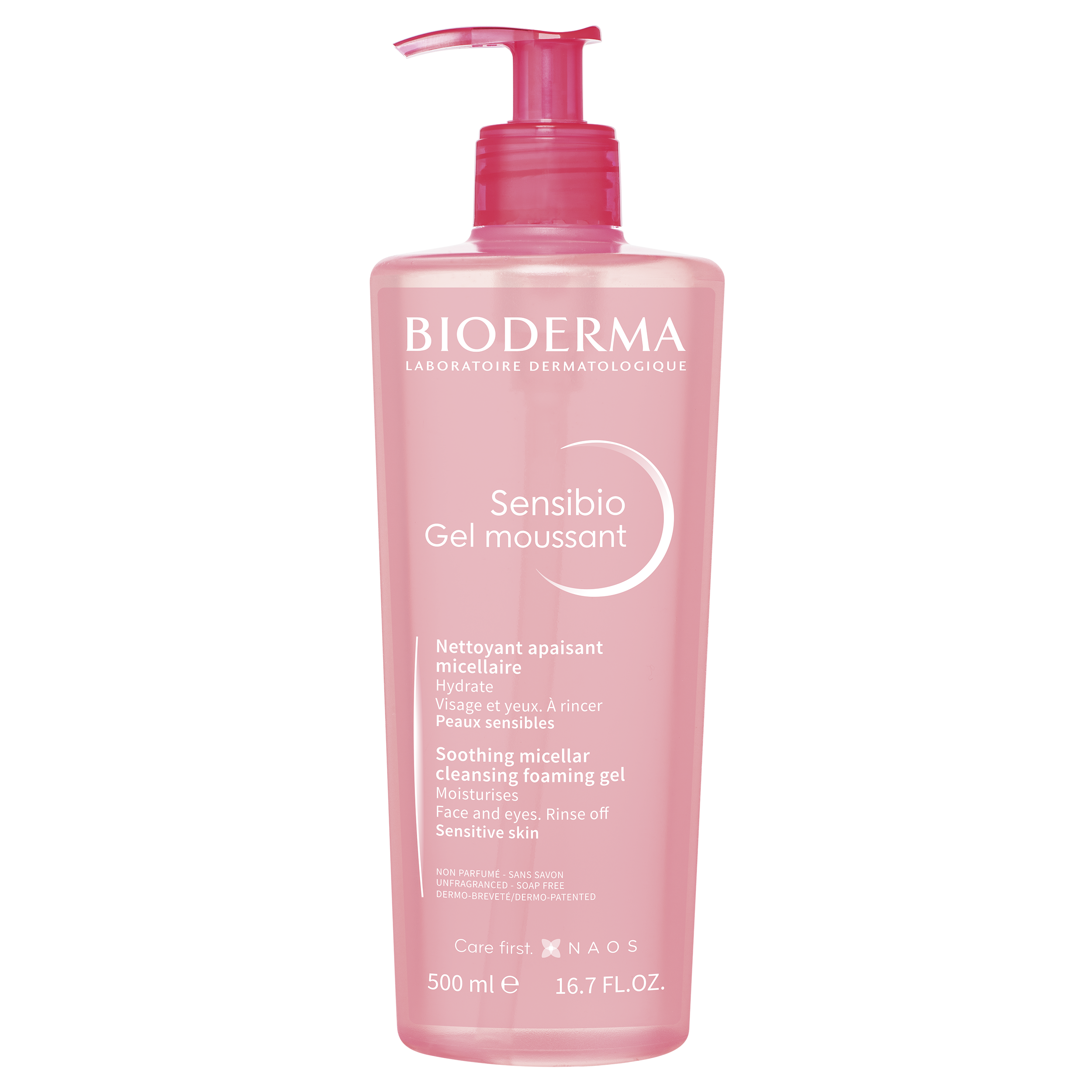Bioderma Sensibio Gel Moussant Καταπραϋντικό Ήπιο Τζελ Καθαρισμού για Ευαίσθητες Επιδερμίδες, 500ml