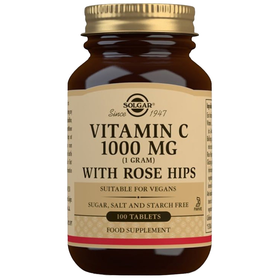 Solgar Vitamin C with Rose Hips 1000mg Συμπλήρωμα Διατροφής για τη Φυσιολογική Λειτουργία του Ανοσοποιητικού Συστήματος 100veg.caps