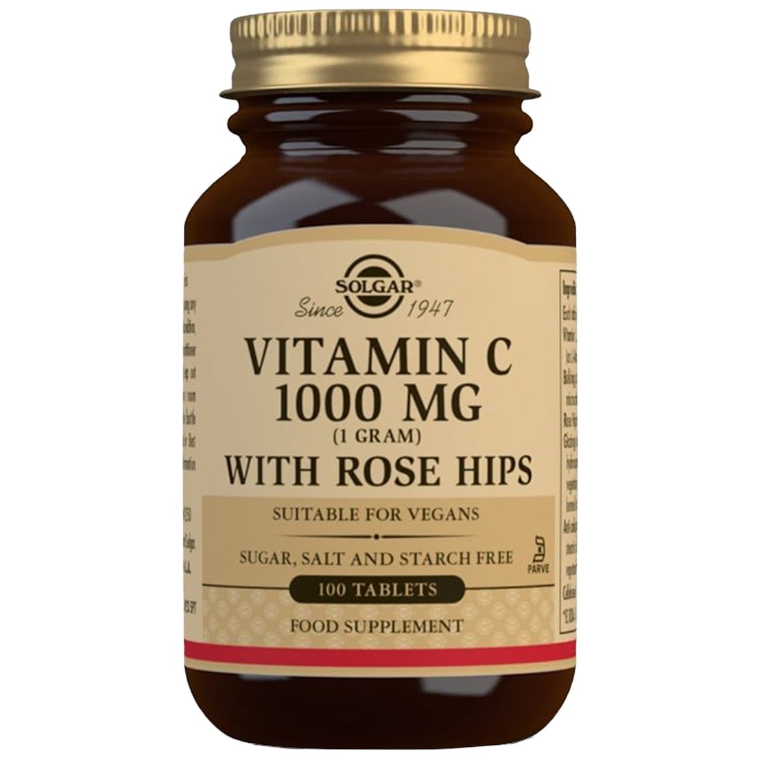 Solgar Vitamin C with Rose Hips 1000mg Συμπλήρωμα Διατροφής για τη Φυσιολογική Λειτουργία του Ανοσοποιητικού Συστήματος 100veg.caps