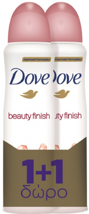 Dove Αποσμητικό Spray Beauty Finish 2 x150ml Πακέτο 1+1
