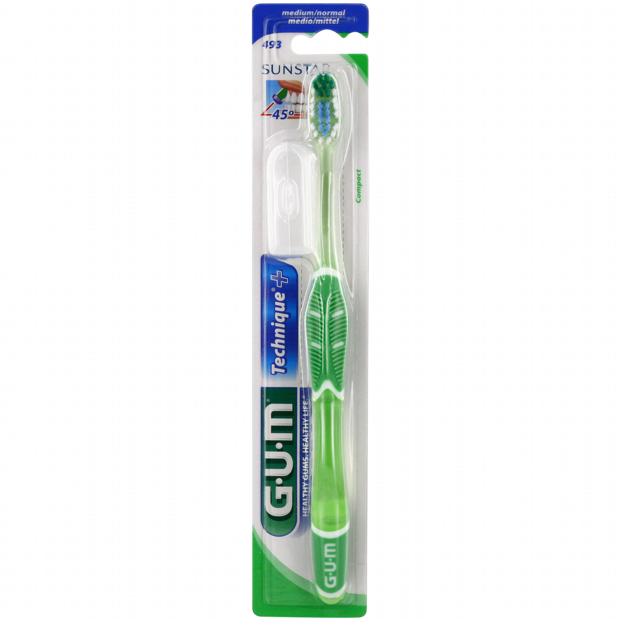 Gum Technique+ Compact Medium Οδοντόβουρτσα (493) – μπλέ