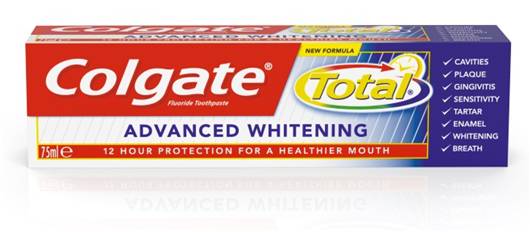 Colgate Total Advanced Whitening Οδοντόκρεμα Επανάκτηση Της Φυσικής Λευκότητας Του Χαμόγελού Σας 75ml