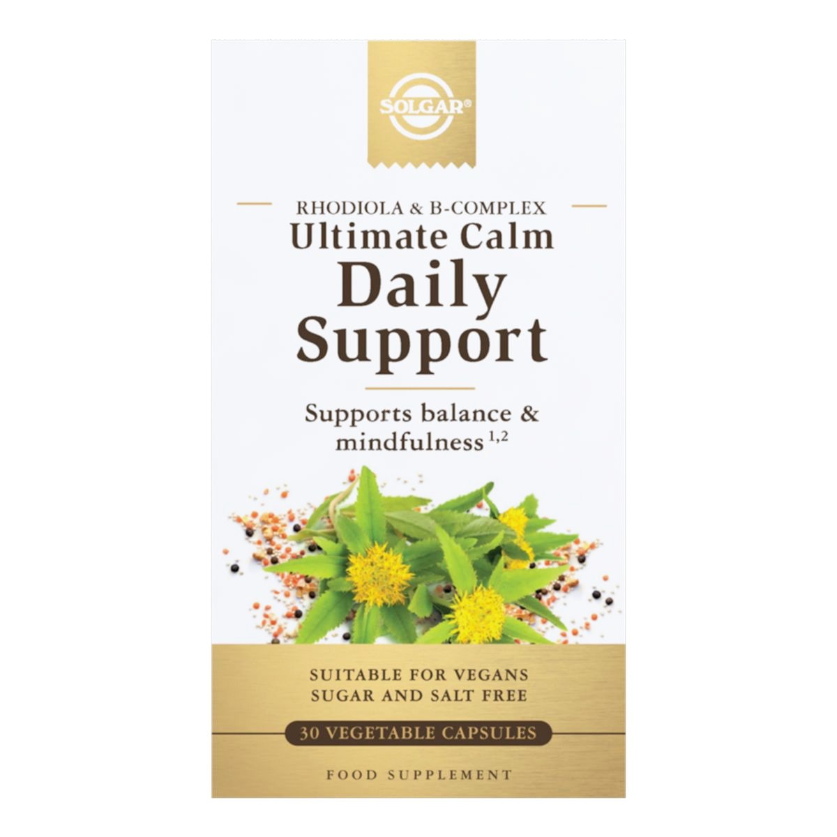 Solgar Ultimate Calm Daily Support Συμπλήρωμα Διατροφής για Ψυχολογική Ισορροπία & Θετική Διάθεση 30caps