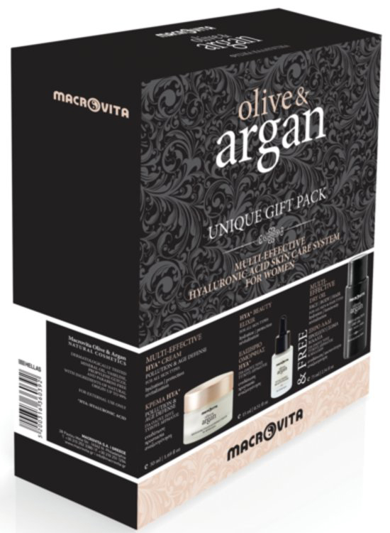 Macrovita Πακέτο Προσφοράς Olive & Argan Multi-Effective HYA Cream 50ml Beauty Elixir HYA 15ml Δώρο Multi Effective Dry Oil 75ml