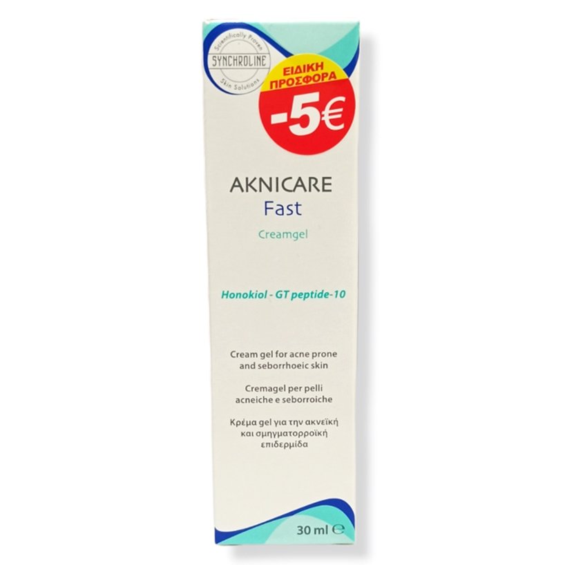 Synchroline Aknicare Fast Creamgel Κρέμα Gel για την Ακνεϊκή & Σμηγματορροϊκή Επιδερμίδα 30ml σε Ειδική Τιμή