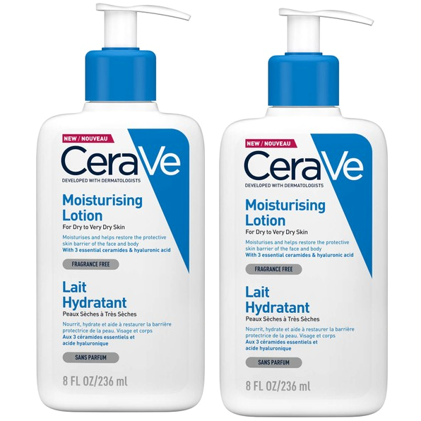 CeraVe Πακέτο Προσφοράς Moisturising Lotion Ενυδατικό Γαλάκτωμα Προσώπου & Σώματος για Ξηρή – Πολύ Ξηρή Επιδερμίδα 2x236ml
