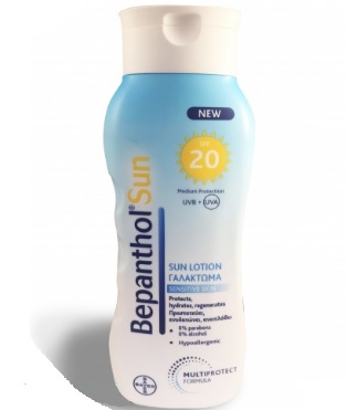 Bepanthol Sun Lotion For Sensitive Skin Αντηλιακό Γαλάκτωμα Προσώπου-Σώματος Spf20 200ml