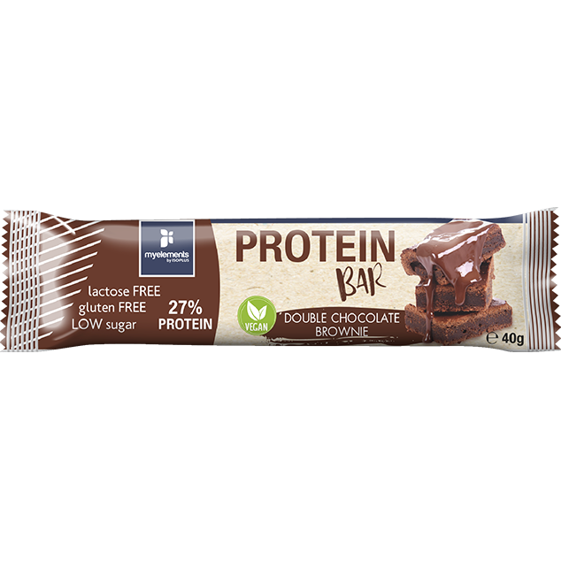My Elements Protein Bar Vegan Double Chocolate Brownie Μπάρα Πρωτεΐνης Χωρίς Λακτόζη και Γλουτένη 40g
