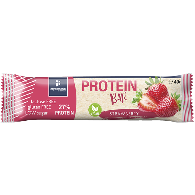 Myelements Protein Bar Vegan Strawberry Μπάρα Πρωτεΐνης Χωρίς Λακτόζη και Γλουτένη 40g