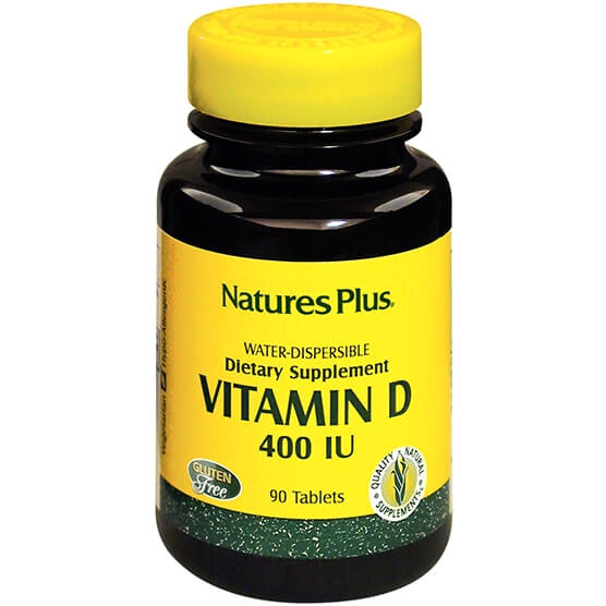 Natures Plus Vitamin D 400lu Water-Dispersible Καλή Λειτουργία του Νευρικού Συστήματος Υγιή Οστά & Δόντια 90tabs