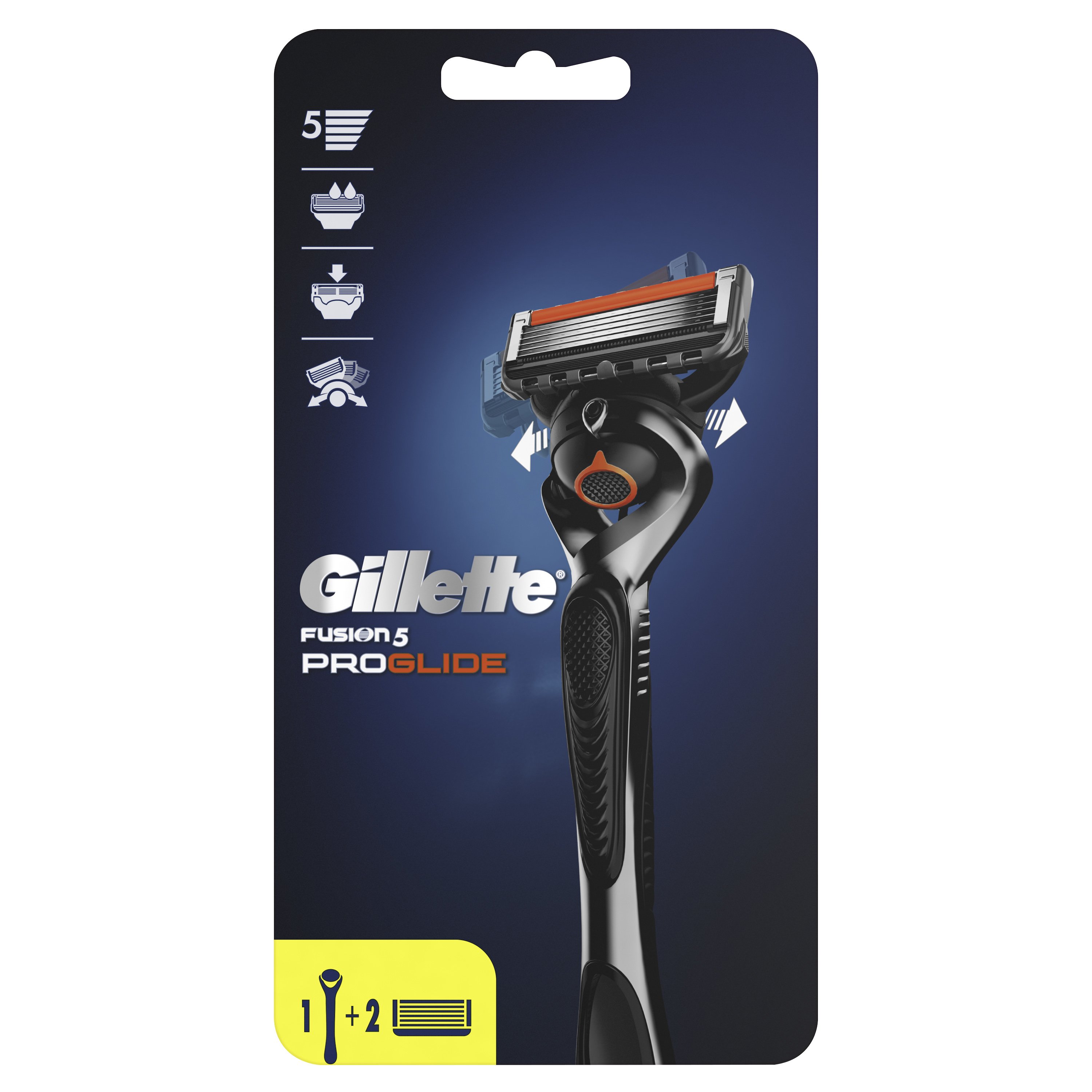 Gillette Fusion 5 Proglide Razors 2 Τεμάχια & Δώρο Λαβή 1 Τεμάχιο