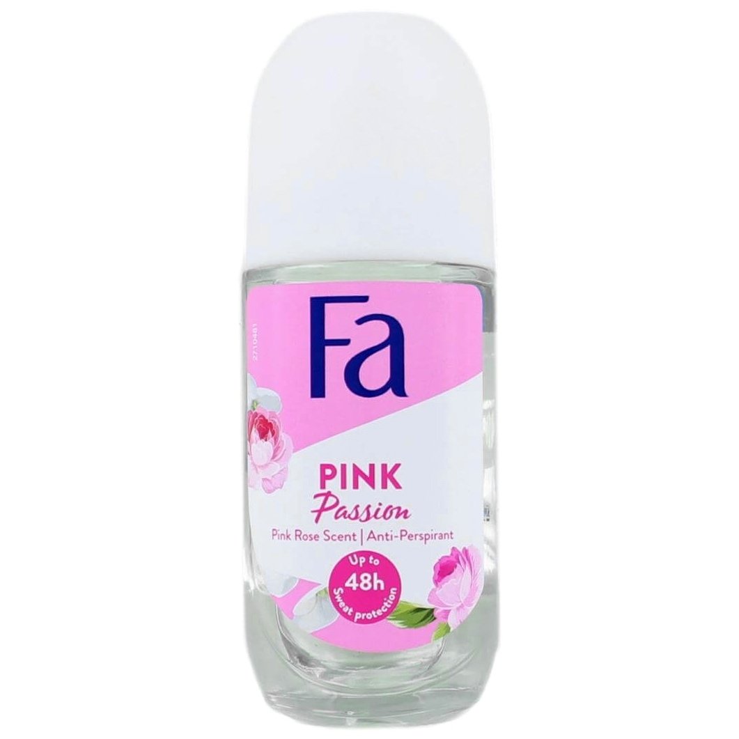 FA Fa Pink Passion Γυναικείο Αποσμητικό Roll-on 48ωρης Προστασίας, με Άρωμα Ροζ Τριαντάφυλλο 50ml