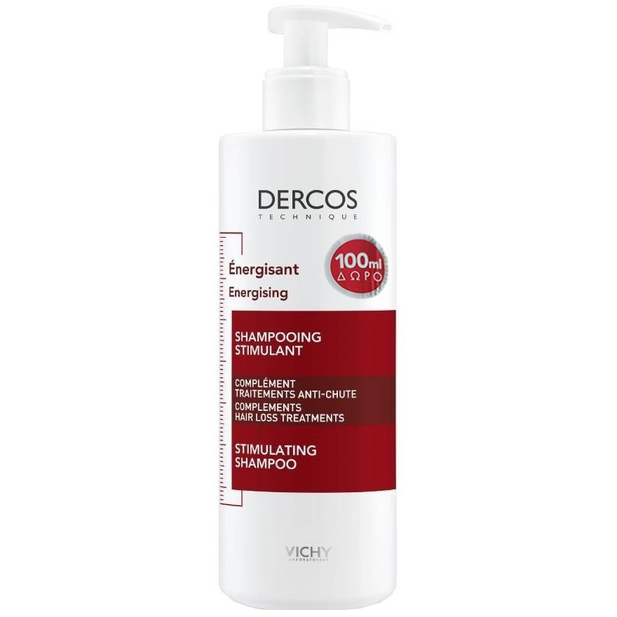 Vichy Dercos Shampoo Energisant Δυναμωτικό Σαμπουάν Κατά της Τριχόπτωσης 300ml + 100ml Δώρο
