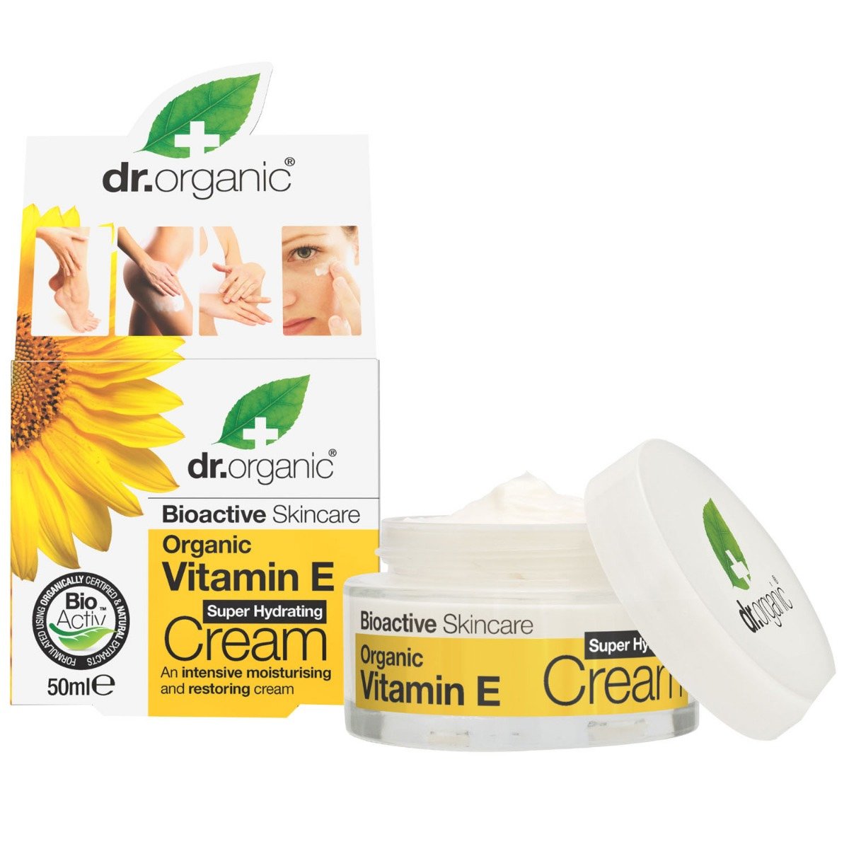 Dr Organic Vitamin E Super Hydrating Cream Κρέμα Βαθιάς Ενυδάτωσης με Βιολογική Βιταμίνη E 50ml
