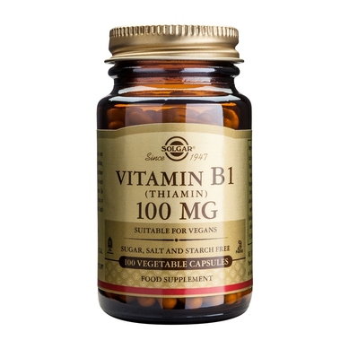 Solgar Vitamin B1 (Θειαμίνη) 100mg 100veg.caps