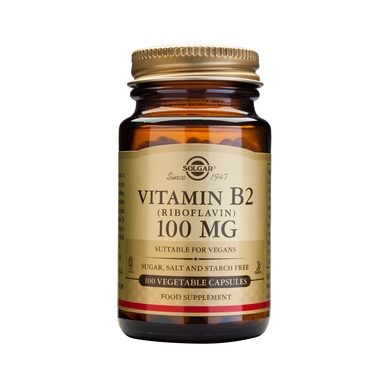 Solgar Vitamin B2 (Ριβοφλαβίνη) 100mg 100veg.caps