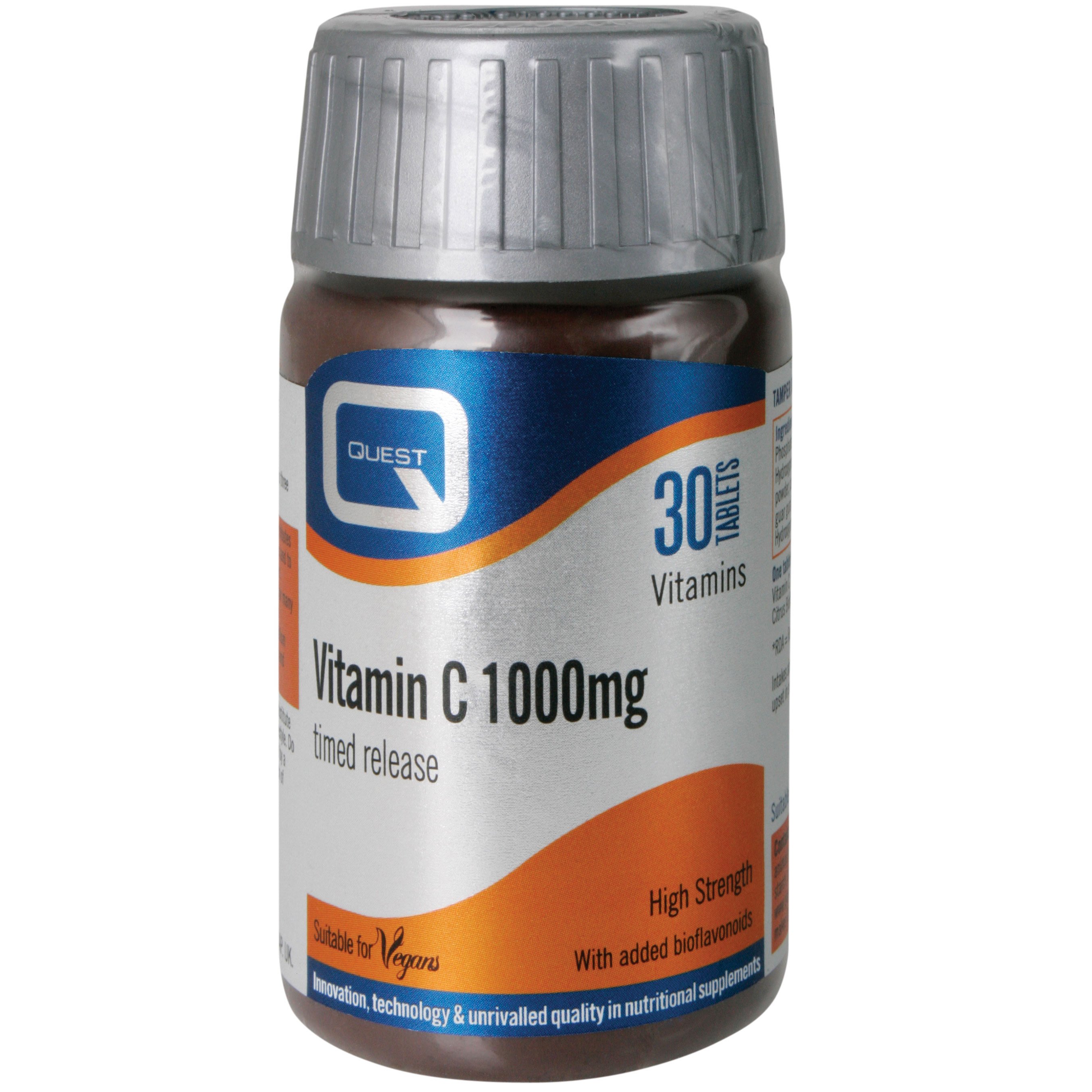 Quest Vitamin C 1000mg Timed Release Συμπλήρωμα Διατροφής Βιταμίνης C σε Συνδυασμό με Βιοφλαβονοειδή – 90 caps