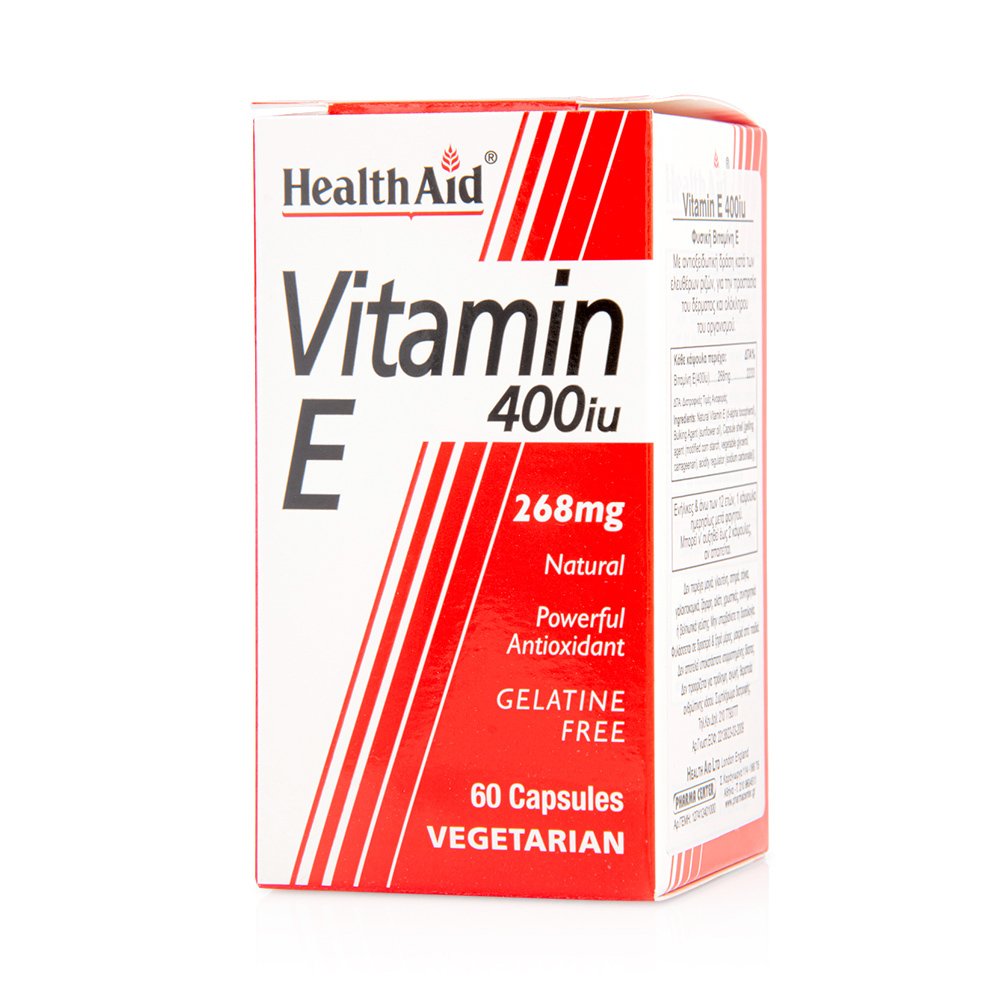 Health Aid Vitamin E 400iu Συμπλήρωμα Διατροφής Βιταμίνης Ε Φυσικής Μορφής (d-alpha-Τοκοφερόλη) 60caps