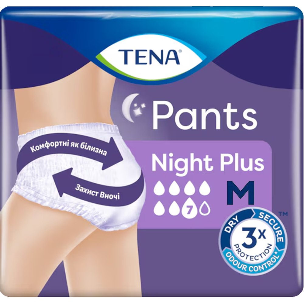 Tena Pants Plus Night Unisex Απορροφητικά Εσώρουχα για Βαριά Μορφή Ακράτειας 12 Τεμάχια - Medium 80-110cm