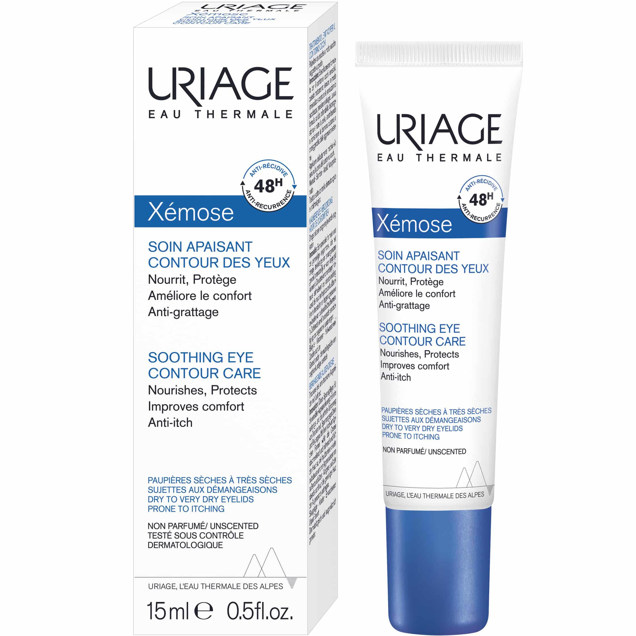 Uriage Xemose Soothing Eye Contour Care Κρέμα Φροντίδας Περιγράμματος Ματιών & Βλεφάρων, Κατάλληλη για Ξηρά Βλέφαρα με Τάση Κνησμού 15ml