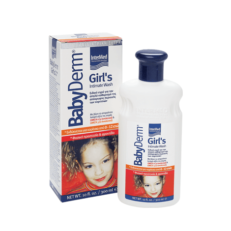 Babyderm Girl’s intimate wash Υγρό καθαρισμού ευαίσθητης περιοχής κοριτσιών από 0-12ετών 300ml