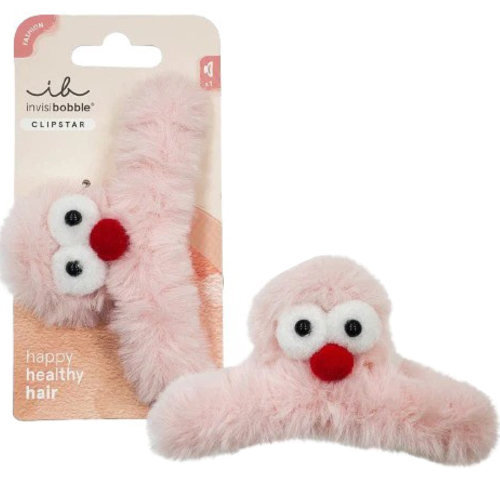 Invisibobble Clipstar Flufftastic Παιχνιδιάρικο Ρόζ Κλάμερ Ιδανικό για Πυκνά Μαλλιά 1 Τεμάχιο