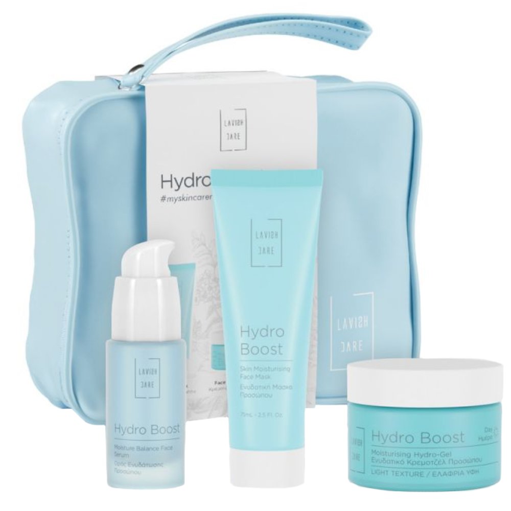 Lavish Care Lavish Care Promo Hydro Boost Skin Moisturising Face Mask 75ml & Moisturising Light Texture Day Face Hydro-Gel 50ml & Moisture Balance Face Serum 30ml