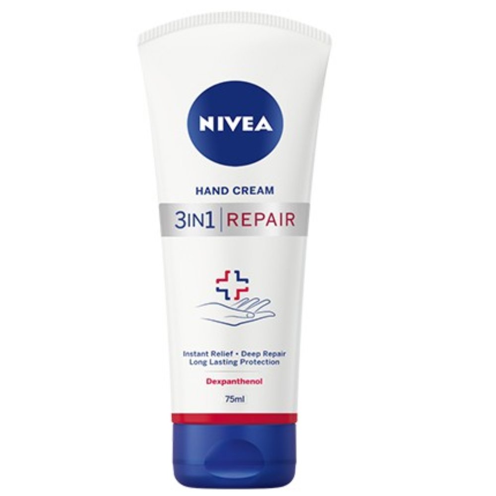 Nivea Repair & Care Hand Cream Κρέμα Χεριών για Άμεση Ανακούφιση στα Ξηρά Χέρια με την Πλούσια Σύνθεσή της Provitamin B5, 75ml