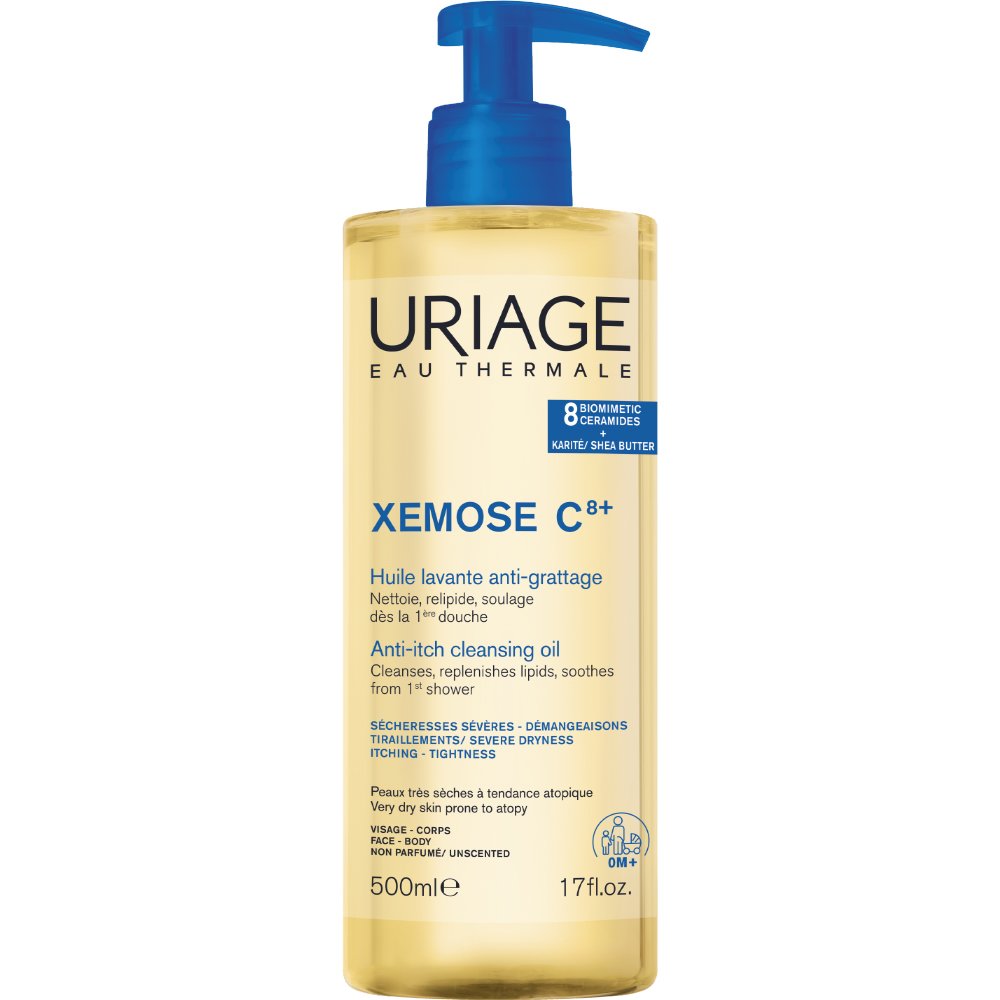 Uriage Uriage Xemose C8+ Anti-Itch Cleansing Oil Λάδι Καθαρισμού που Καταπραΰνει & Αναπληρώνει τα Λιπίδια Κατάλληλο για Επιδερμίδες Πολύ Ξηρές & Επιρρεπές στην Ατοπία  500ml