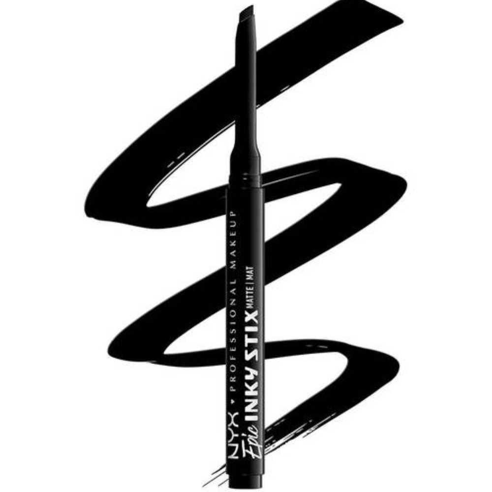 Nyx Professional Makeup Epic Inky Stix Mat Eyeliner Waterproof Cream Gel Αδιάβροχο Κρεμώδες Τζελ σε Στίκ που Εφαρμόζονται Εύκολα & Ομοιόμορφα για Πλούσιο Χρώμα που Διαρκεί Έως & 24 Ώρες 0.1g - 01 Black Screen