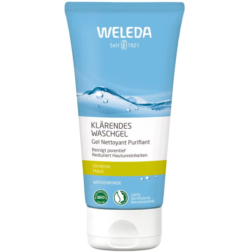 Weleda Naturally Clear Purifying Gel Cleanser για Βαθύ Καθαρισμό Προσώπου με Εκχύλισμα Ιτιάς Ιδανικό για Επιδερμίδες με Ατέλειες & Μαύρα Στίγματα 100ml