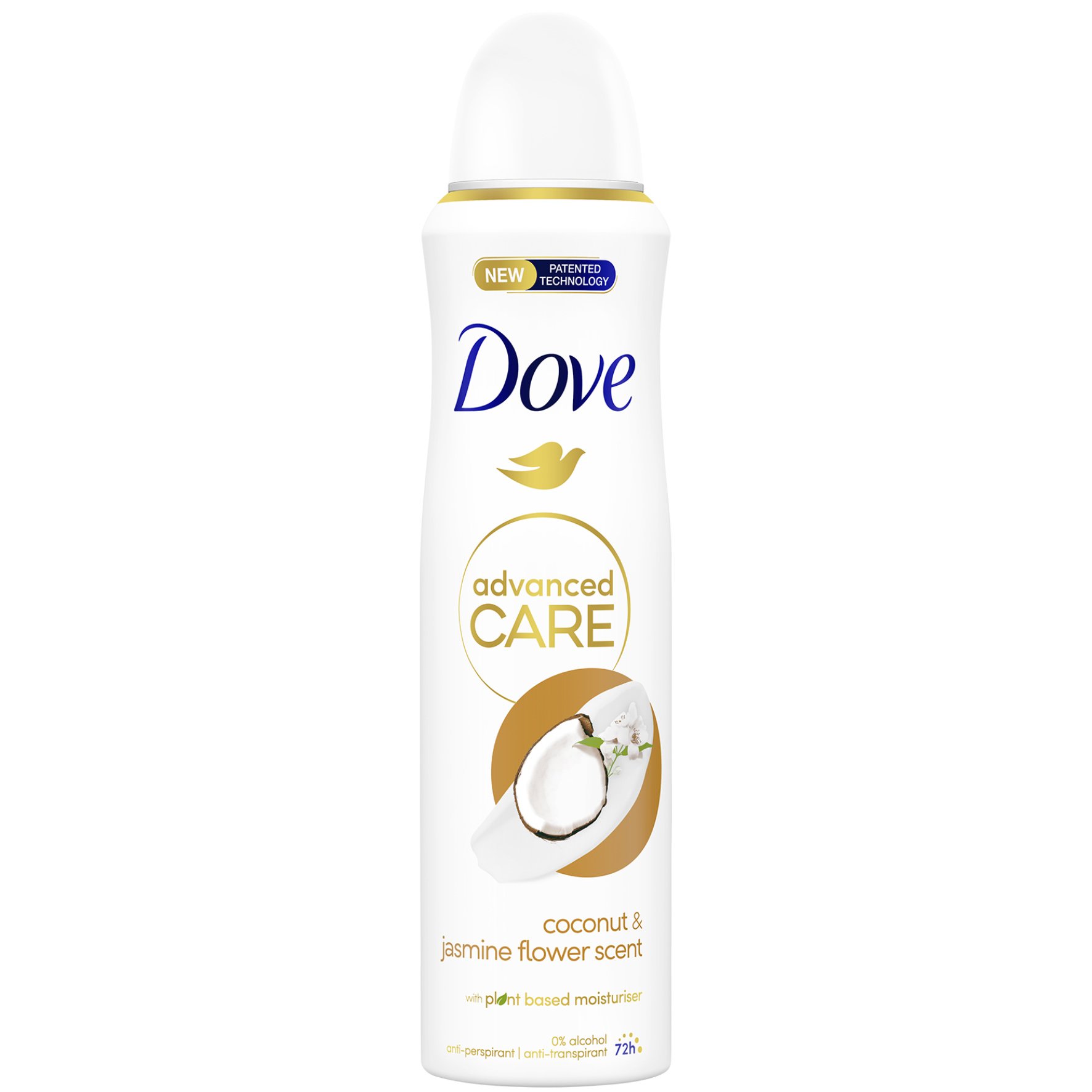 Dove Dove Advanced Care 72h Deodorant Spray with Coconut & Jasmine Flower Scent Αποσμητικό Σπρέι Μεγάλης Διάρκειας με  Άρωμα Καρύδα & Άνθη Γιασεμιού 150ml