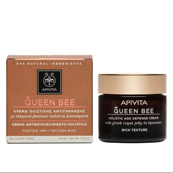 Apivita Queen Bee Rich Κρέμα Ημέρας Ολιστικής Αντιγήρανσης με Ελληνικό Βασιλικό Πολτό 50ml