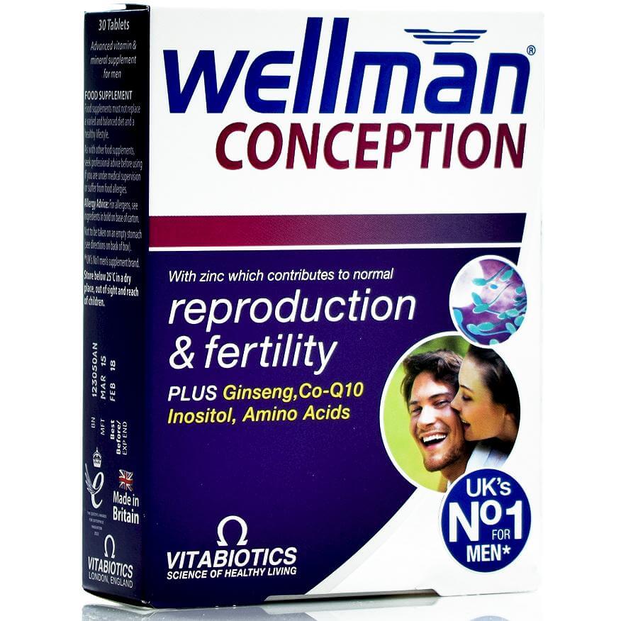 Vitabiotics Wellman Conception Συμπλήρωμα Διατροφής για Καλή Ανδρική Αναπαραγωγική Υγεία και Λειτουργία 30Tabs