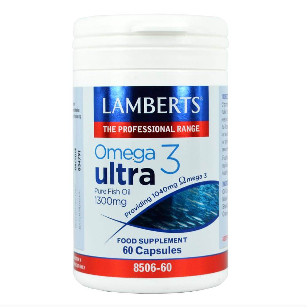 Lamberts Omega 3 Ultra Συπλήρωμα Διατροφής Ω3 Λιπαρών οξέων 1300mg 60tabs