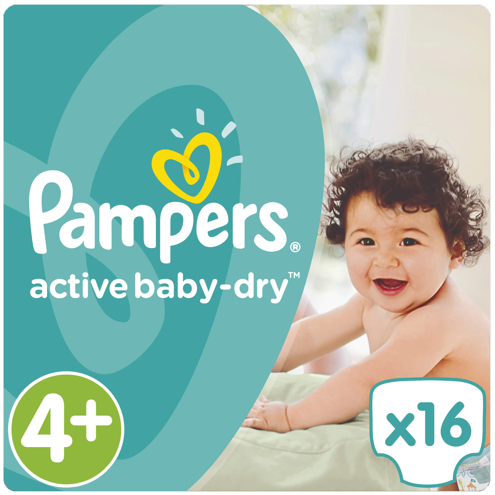 Pampers Active Baby Dry No4+ Maxi Plus (9-16kg) 16 Πάνες