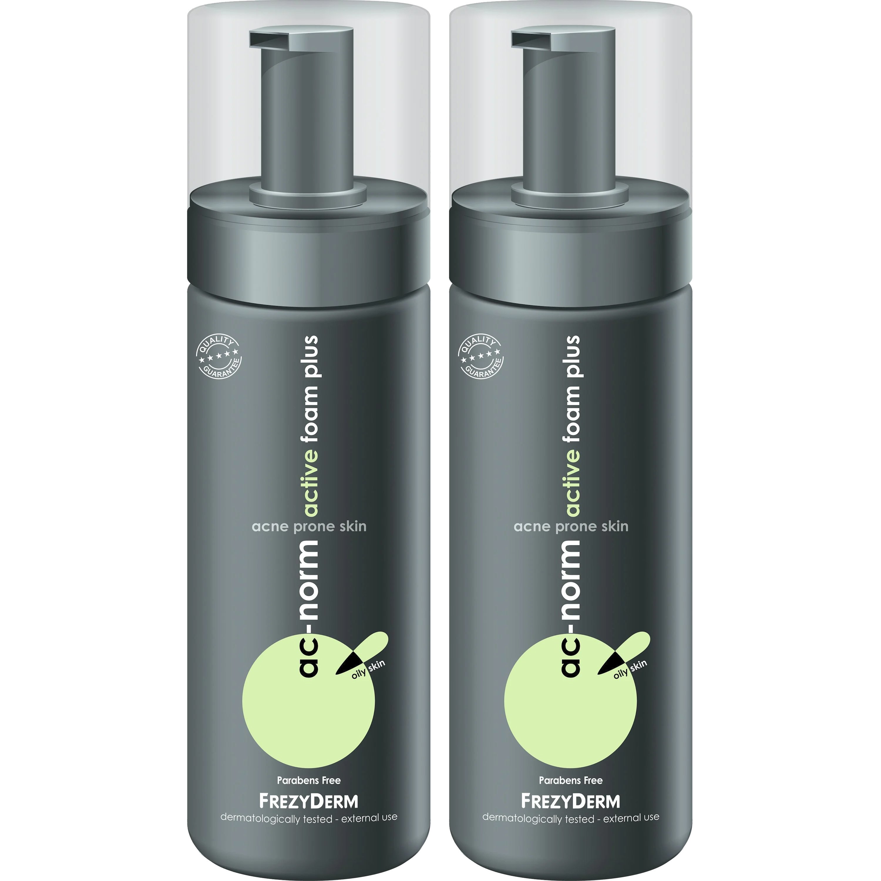 Frezyderm Πακέτο Προσφοράς Ac-Norm Active Foam Plus Ενεργός Αφρός Καθαρισμού Προσώπου για Λιπαρές Επιδερμίδες με Τάση Ακμής 2x150ml