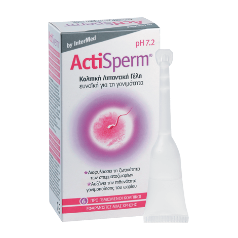 Actisperm Κολπική Λιπαντική Γέλη για Αύξηση της Πιθανότητας Σύλληψης 6 Εφαρμοστές των 5ml