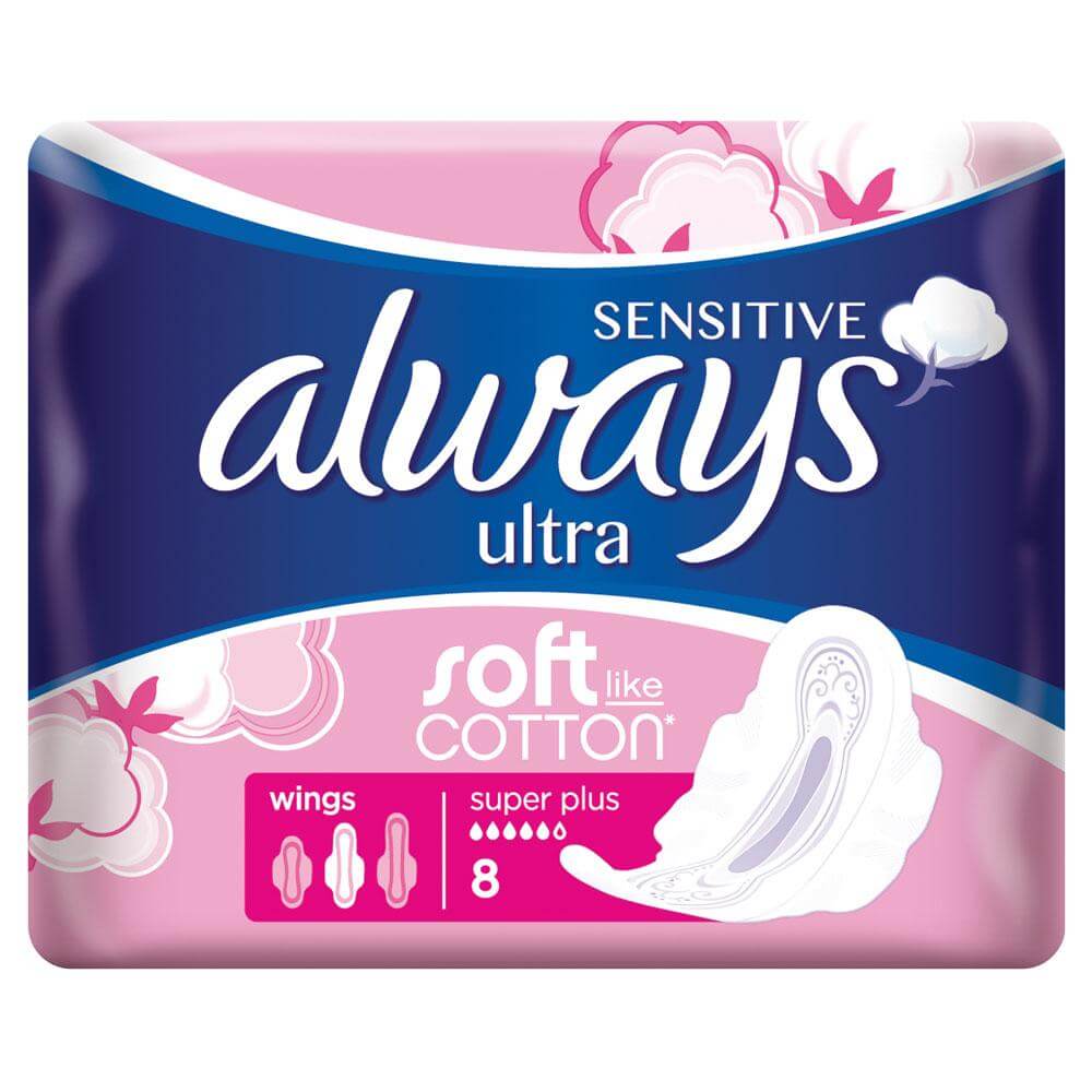 Always Ultra Sensitive Super Plus Soft Like Cotton Απαλή Σαν Βαμβάκι 8τμχ
