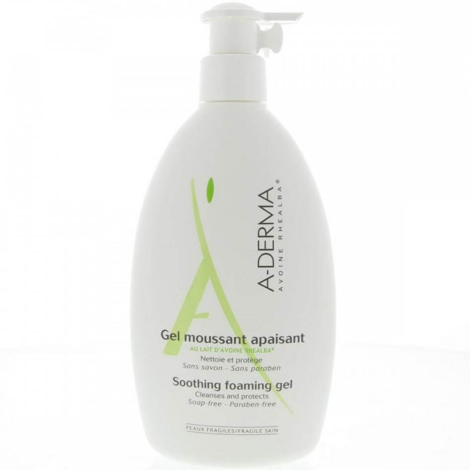 A-Derma Gel Moussant Apaisant Καταπραϋντικό Gel Καθαρισμού 500ml