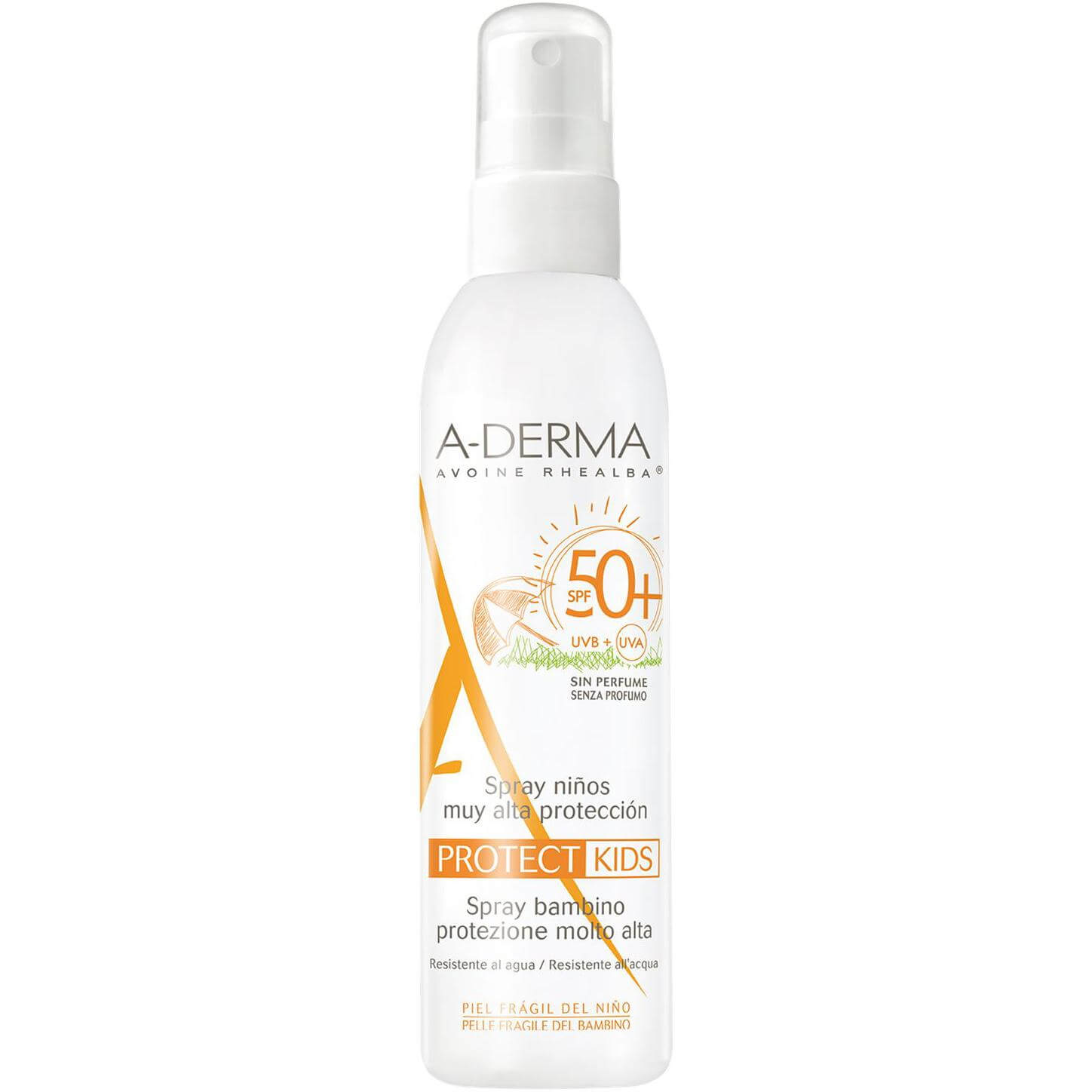 A-Derma Protect Kids Spray Enfant Spf50+ Αντηλιακό Spray Πολύ Υψηλής Προστασίας για την Ευαίσθητη Παιδική Επιδερμίδα 200ml