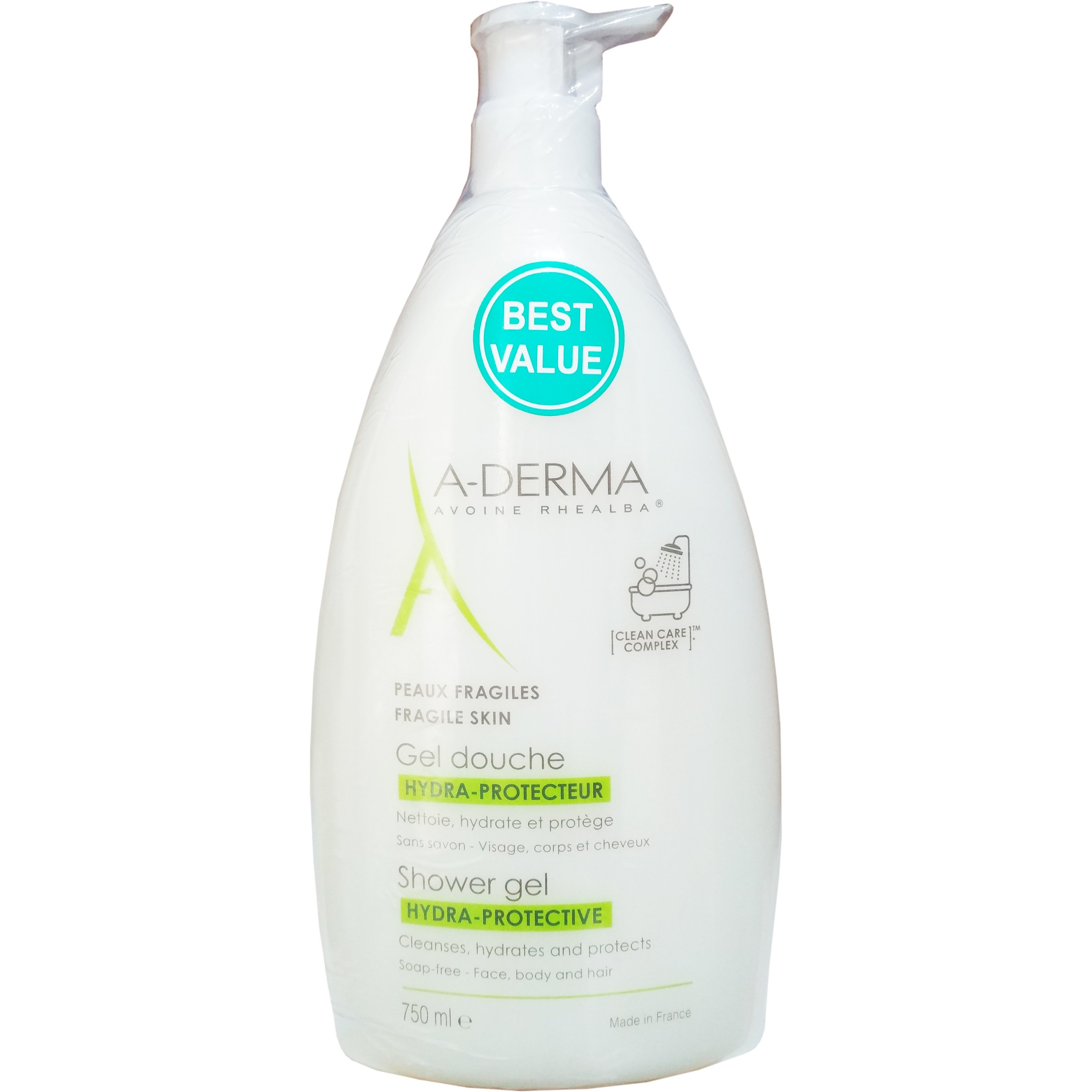 A-Derma Gel Douche Hydra-Protecteur Υδατο-Προστατευτικό Gel Καθαρισμού για Πρόσωπο, Σώμα & Μαλλιά 750ml