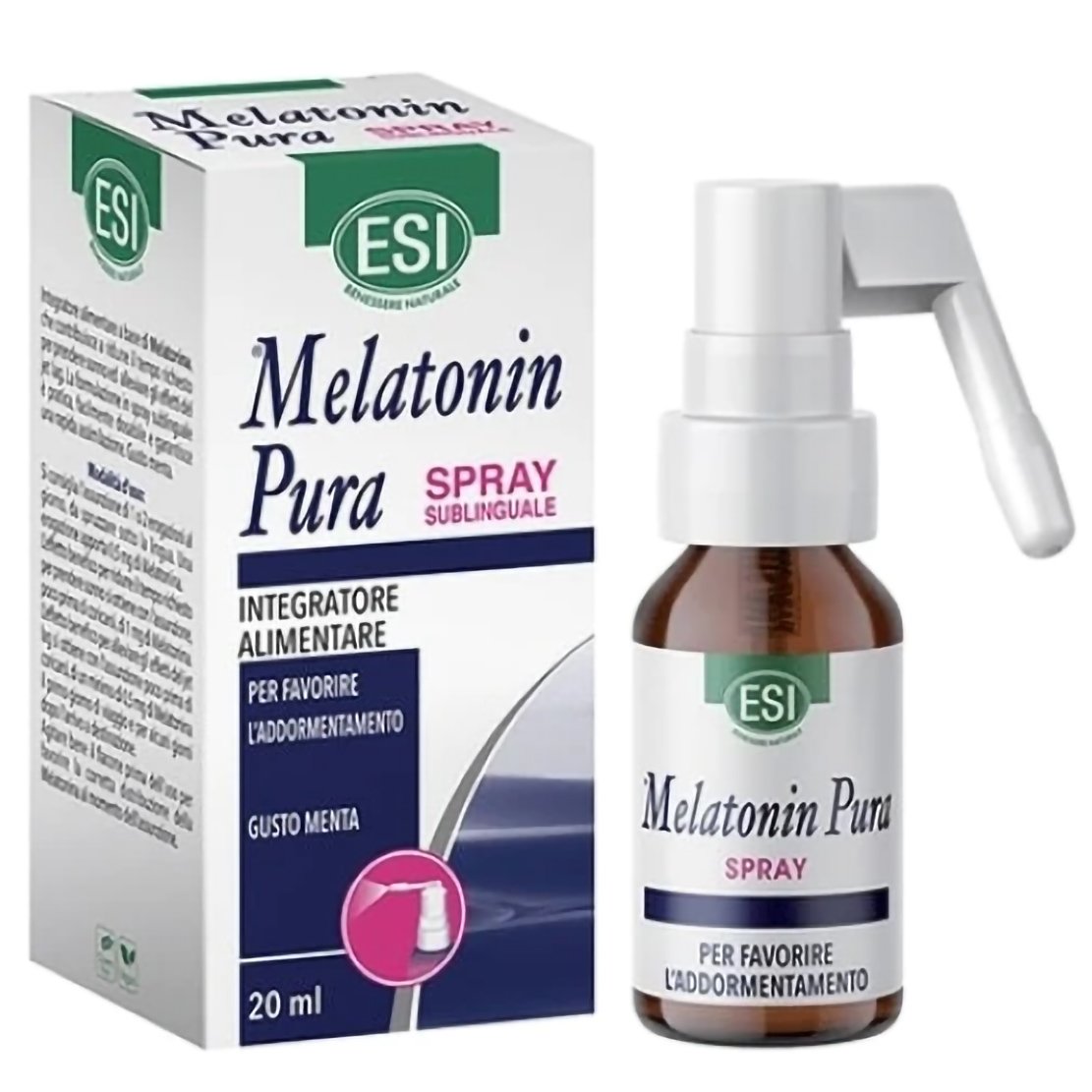 Esi Melatonin Pura Spray Sublingual Food Supplement Συμπλήρωμα Διατροφής με Μελατονίνη για τον Ύπνο, σε Μορφή Spray 20ml