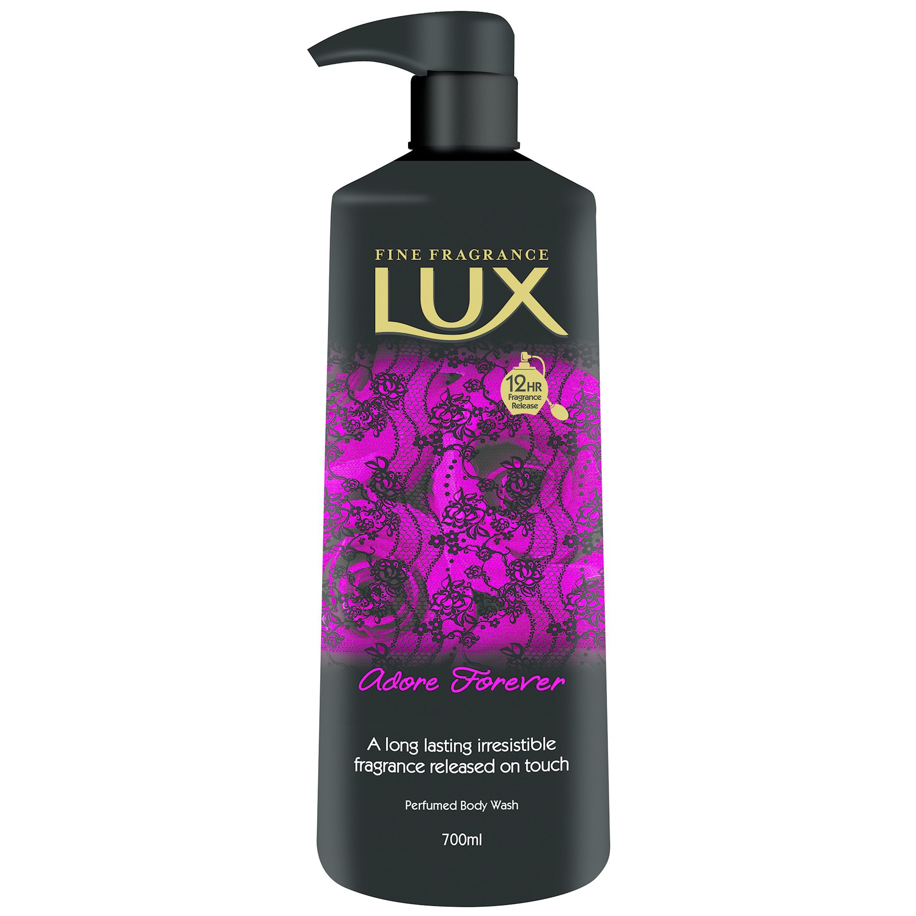 Lux Adore Forever Body Wash Αφρόλουτρο Εμπλουτισμένο με Γοητευτικό Άρωμα από Ροζ Τριαντάφυλλα & Νότες Κεχριμπαριού 700ml