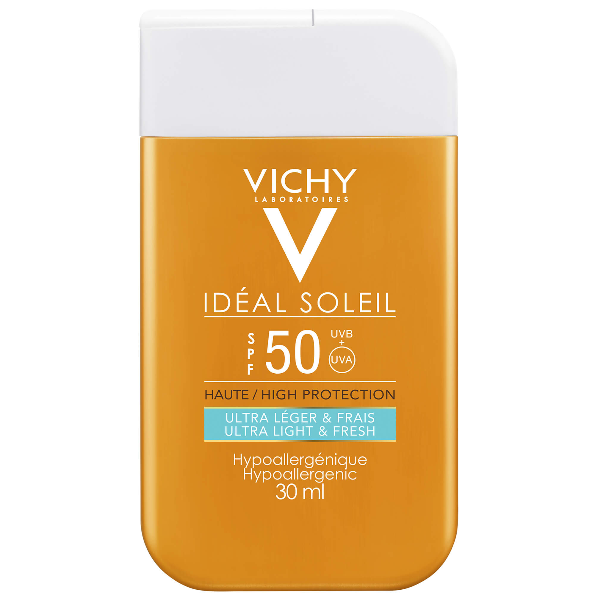 Vichy Ideal Soleil Ultra Light & Fresh Spf50 Αντηλιακή Κρέμα Προσώπου Λεπτόρρευστης Υφής Υψηλής Προστασίας 30ml