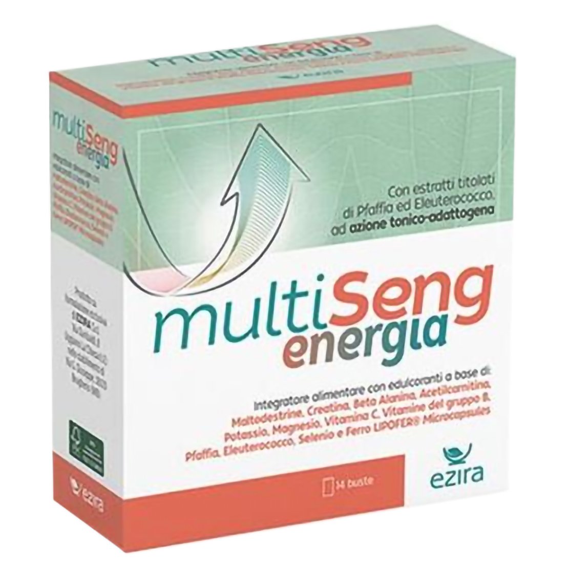 Ezira Multiseng Energia Food Supplement Συμπλήρωμα Διατροφής για την Καλή Λειτουργία του Ανοσοποιητικού Συστήματος 14 Sachets