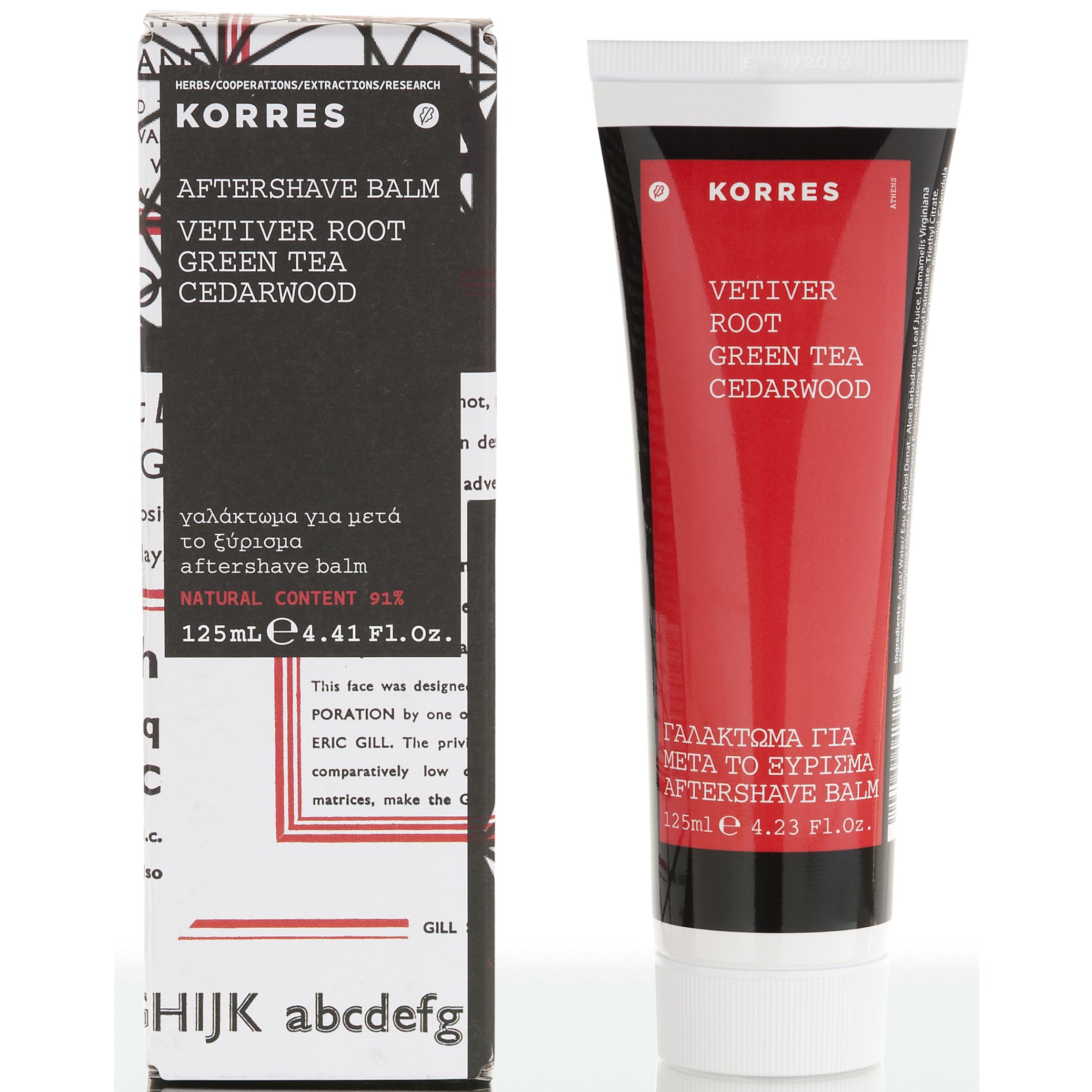 Korres After Shave Γαλάκτωμα για Μετά το Ξύρισμα Vetiver Root Green Tea Cedarwood 125ml