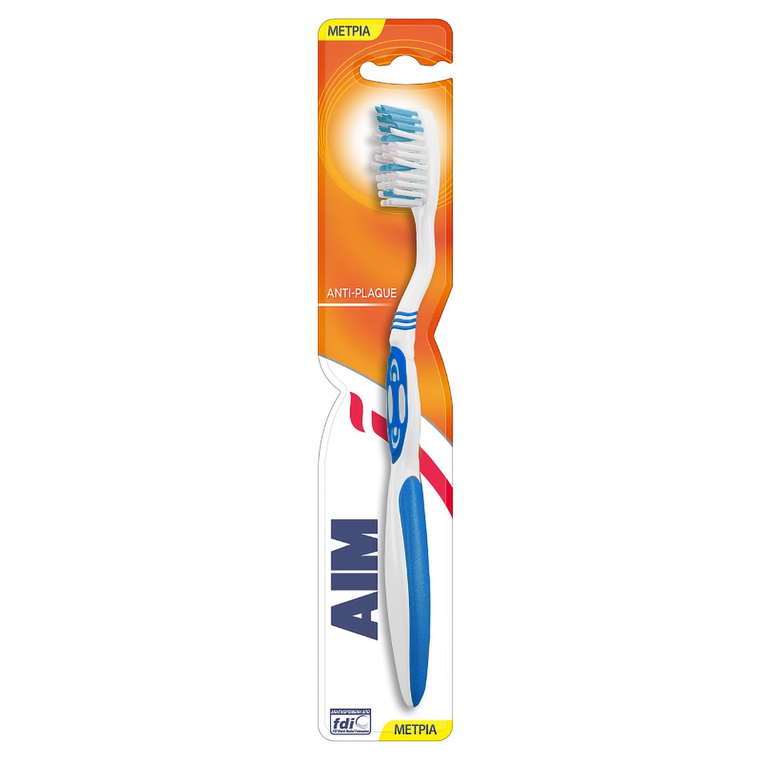 Aim Antiplaque Medium Toothbrush Οδοντόβουρτσα Μέτρια 1 Τεμάχιο – Μπλε